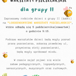 Zaproszenie na zajęcia dla logosensoryczne warsztaty pszczelarskie.png